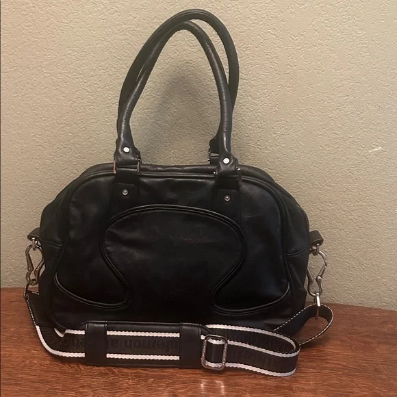 lululemon leather gym bag lululemon athletica | Bags | Lululemon Athletica Black Faux Leather Small Duffel  Gymbag